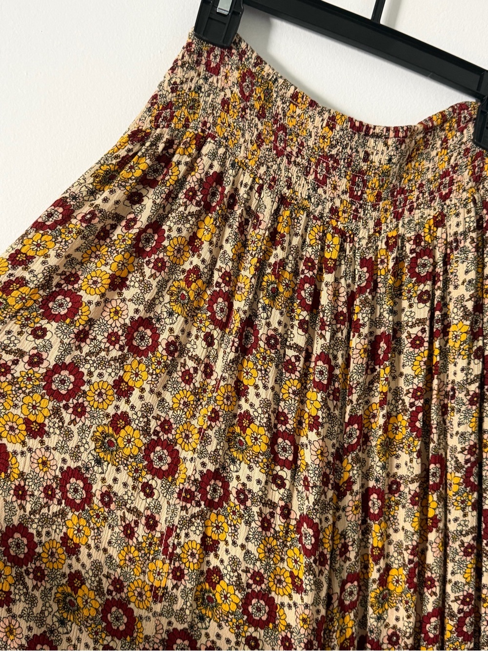 NWT Free People Wide Open Spaces Pull-On Pant Floral Bohemian Wide Leg - Size M